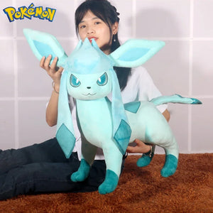 Anime Pokemon Glaceon Evolutionary forms of Eevee Large Size Stuffed Plush Doll
