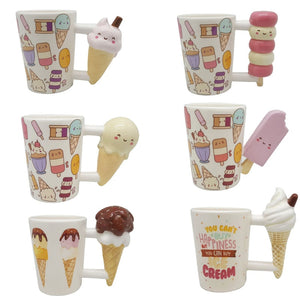 Cute 3D Ice Cream Popsicle Shape Cup Handle Mug Gift