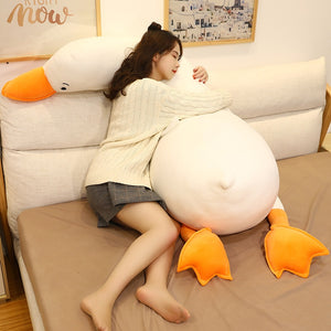 Cute Fluffy Goose Duck Cotton Plush Stuffed Pillow Doll