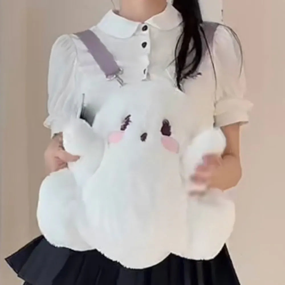 Cute Fluffy Ghost Backpack