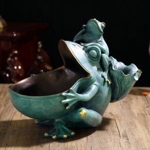 Frog Mouth Open Resin Sculpture statue Home Decoration