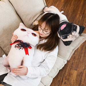 Cute Pet Dog Cat Shape 50cm Stuffed Doll Cushion Pillow