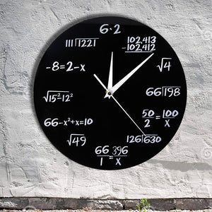 Engineering Math Equation Numbers Wall Clock