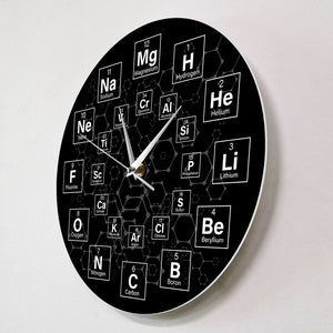 Periodic Table of the Elements Chemical Symbols Science Wall Clock