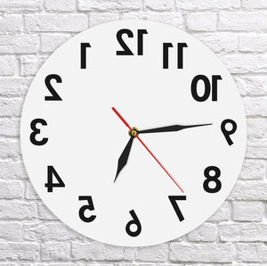 Unusual Reverse Backwards Numbers Wall Clock