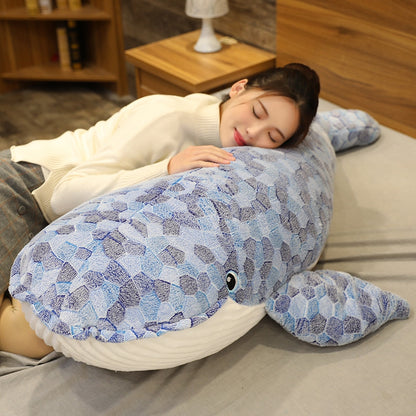 Blue Whale Large Size Huggable Plush Toy Stuffed Toy Pillow Doll