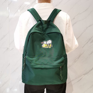 Cartoon Bee Canvas Backpack School Bags For Teenage Girl