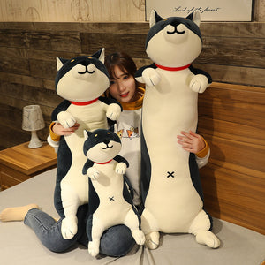 Cute Sleeping Shiba Inu Dog & Cat Plush Stuffed Toys Doll