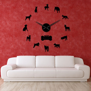 Rat Terrier Large Frameless DIY Wall Clock Dog Lover Gift