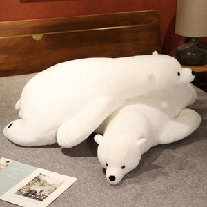 Cute Giant White Polar Bear Large Size 110cm Stuffed Plush Doll Pillow