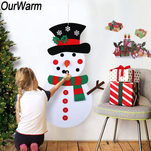 DIY Felt Snowman Christmas Wall Hanging Decoration