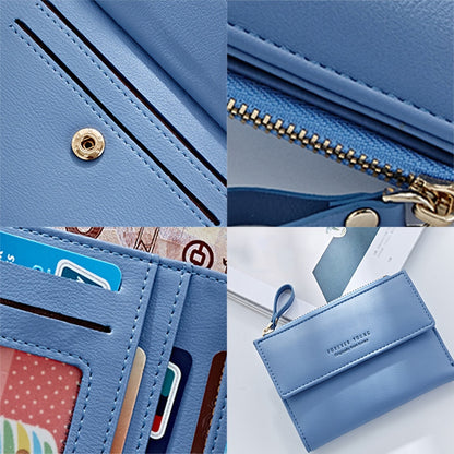 Mini Short Letter Print  Wallet Fold Coin Purse Wallet