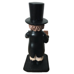 Funny Butler Man Covering His Nose Stand Rack Paper Holder Statue Toilet Decoration