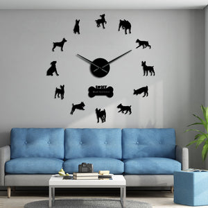 Rat Terrier Large Frameless DIY Wall Clock Dog Lover Gift