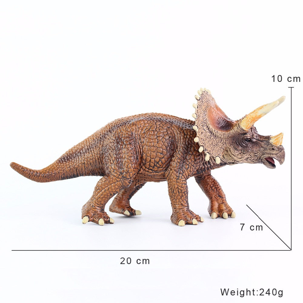 Realistic Jurassic Triceratops Dinosaur Action Model Toy Figures