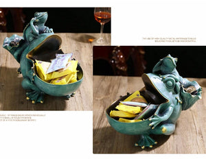 Frog Mouth Open Resin Sculpture statue Home Decoration