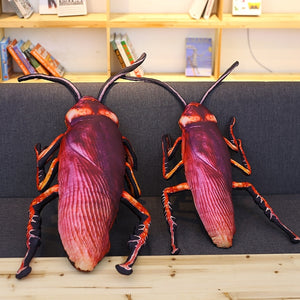Simulation Cockroach Insect Plush Pillow Stuffed Toy Doll Funny Gift