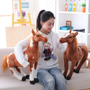 Simulation Horse Plush Toy Stuffed Doll Horse Lover Gift
