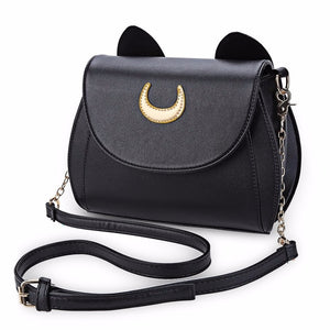 Luna Cat Ears Sailor Moon Leather Handbag Shoulder Bag