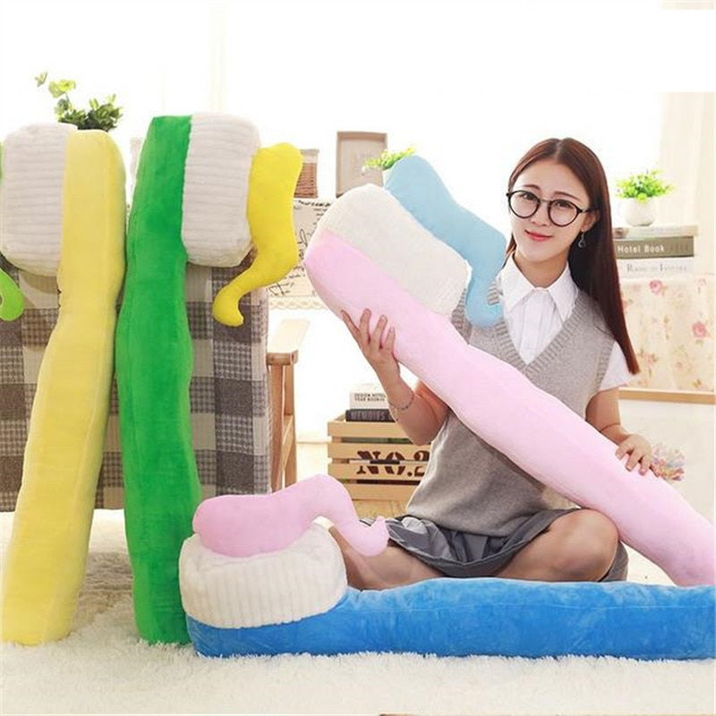 Funny Large Size Toothbrush Stuffed Plush Pillows Doll Sofa Decoration