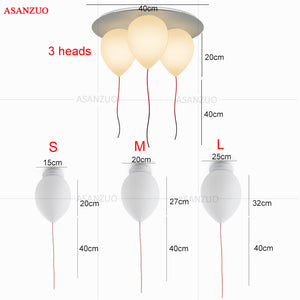 Creative White Glass Balloon Ceiling LED Light Lamp
