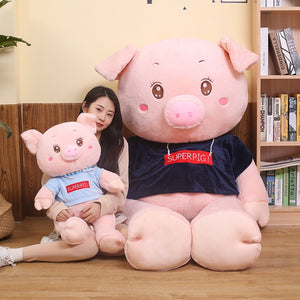 Cute Happy Giant Fatty Pig Large Plush Stuffed Doll Gift