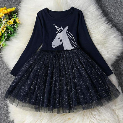 Dresses - New Year Clothes Christmas Party Long Sleeve Xmas Dress For Girls