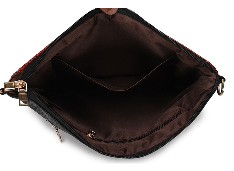 Cartoon Mickey Minnie Sequin Leather Purse Handbag
