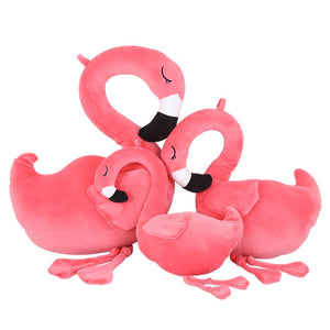 Funny Pink Flamingo Long Legs Bird Soft Plush Stuffed Toy Doll