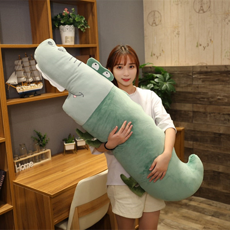 Funny Crocodile Alligator Soft Plush Pillow Stuffed Doll Rest Nap Cushion