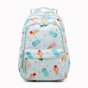 Cute Ice Cream Waterproof College Laptop Backpack for Girls