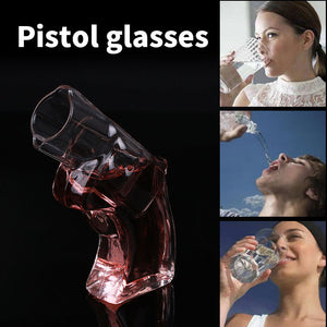 Transparent Pistol Gun Shape Cocktail Beer Cup Glasses