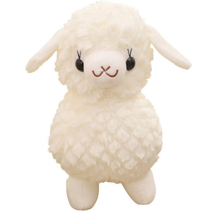 Cute White Lamb Alpaca Plush Stuffed Pillow Doll