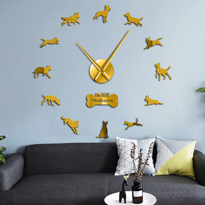 Mechelse Shepherd Malinois Large Frameless DIY Wall Clock
