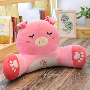 Cartoon Bear Pig Animal Lumbar Cushion Back Support Pillow