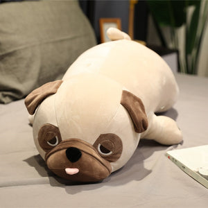 Giant Cartoon Pug Dog Lying Plush Stuffed Doll Sleep Pillow Gift