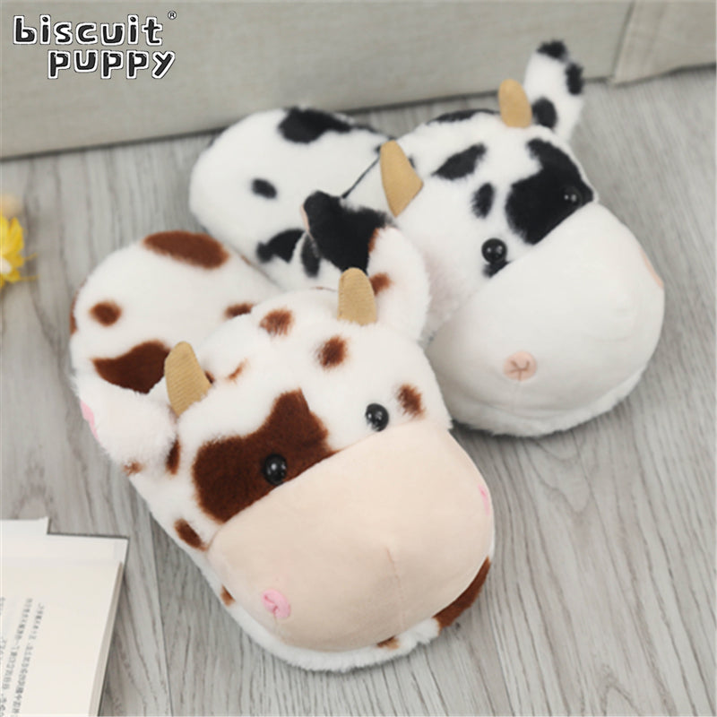 Cute Cattle Cow Indooe Warm Winter House Shoes