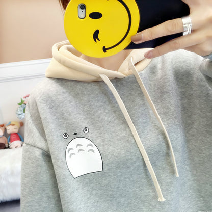 Anime My Neighbor Totoro Printed Long Sleeve Hoodie Sweatshirt