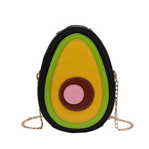 Avocado Shape Leather Purse Shoulde Bag Handbag