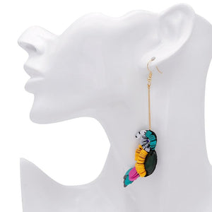 Bohemian Sequins Bird Long Drop Earrings