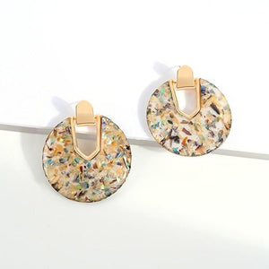 Colorful Resin Acrylic U Shape Drop Dangle Earrings