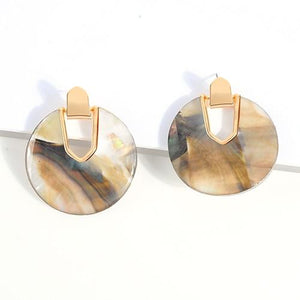 Colorful Resin Acrylic U Shape Drop Dangle Earrings