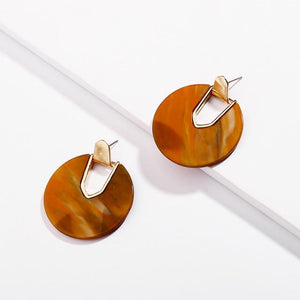 Colorful Resin Acrylic U Shape Drop Dangle Earrings