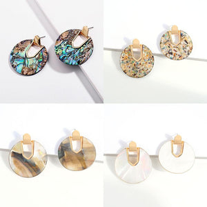 Colorful Resin Acrylic U Shape Drop Dangle Earrings