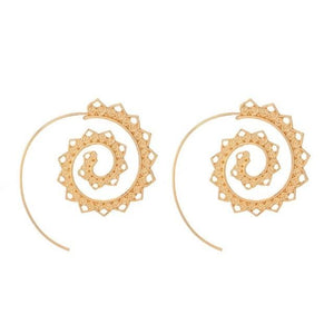 Swirl Gypsy Tribal Spiral Boho Earrings