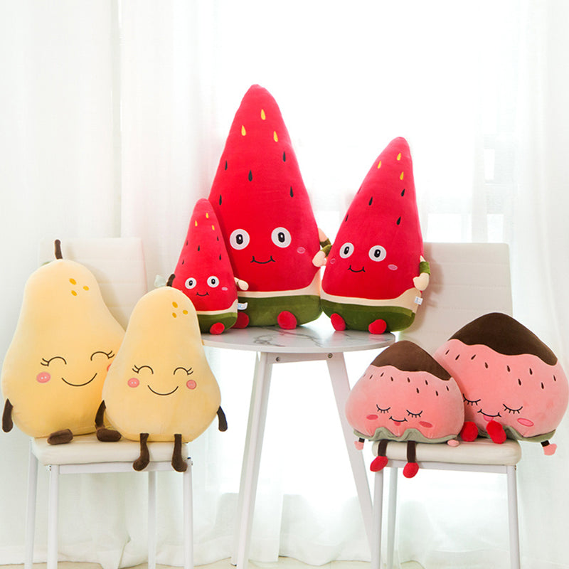 Cute Cartoon Fruit Watermelon Strawberry Pear Plush Stuffed Doll Toys