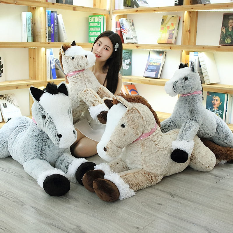 Cute Lying Horse Large Size Plush Stuffed Doll Gifts