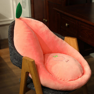 Cute Fruits Avocado Watermelon Peach Stuffed Plush Decor Doll Seat Cushion