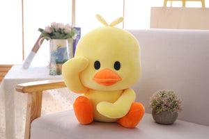 Cute Big Head Yellow Duck Plush Stuffed Pillow Doll Gift