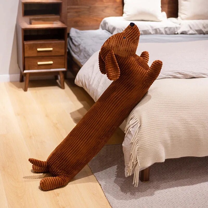 Cute Brown Short-legged Dachshund Dog Stuffed Plush Pillow Doll Gift